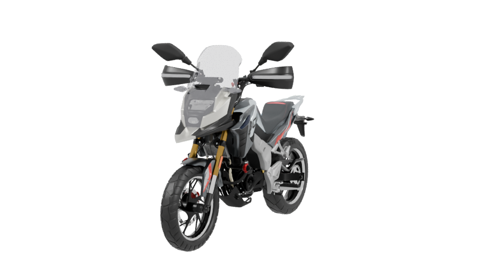 Sporty Adventure Motorcycle 3D - Professional 3D Model Render 3