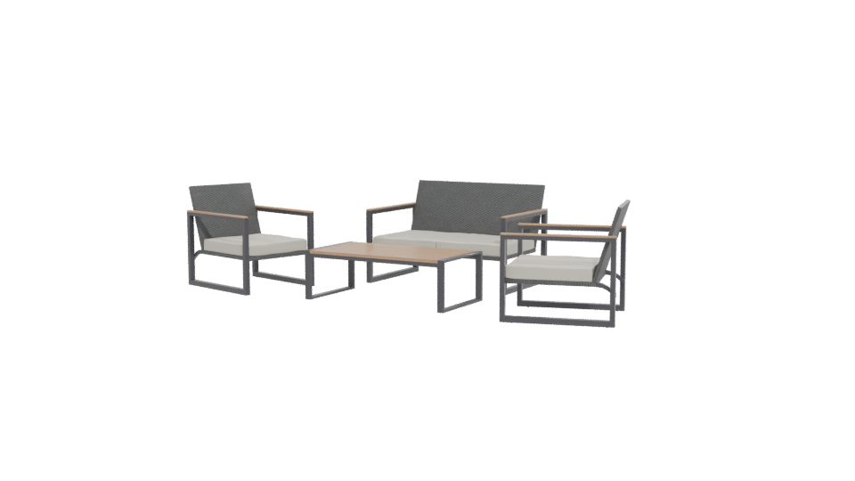 Stylish Outdoor Furniture Set - Professional 3D Model Render 12
