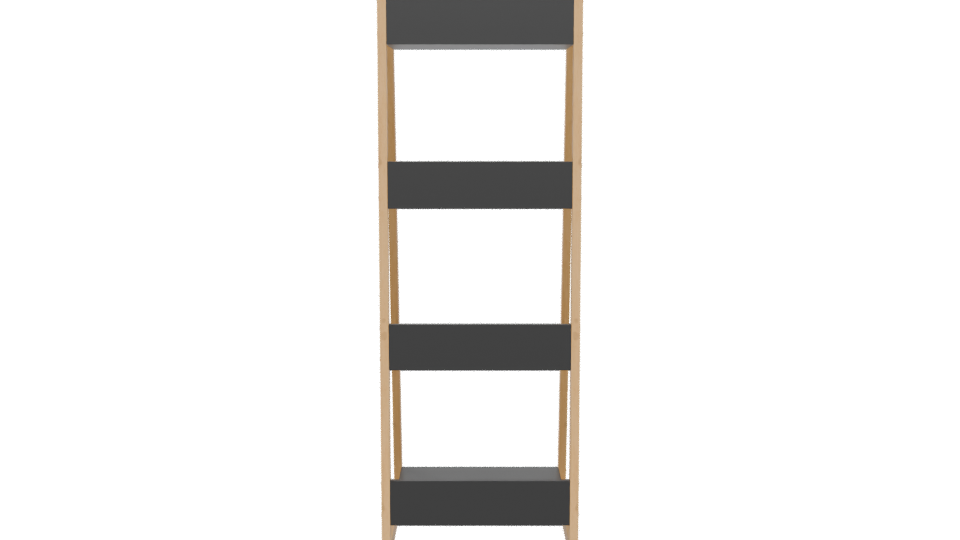 Minimalist Wooden Shelf 3D Model - Professional 3D Model Render 5