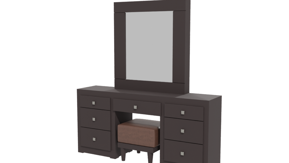 Elegant Modern Vanity Set 3D - Professional 3D Model Render 12