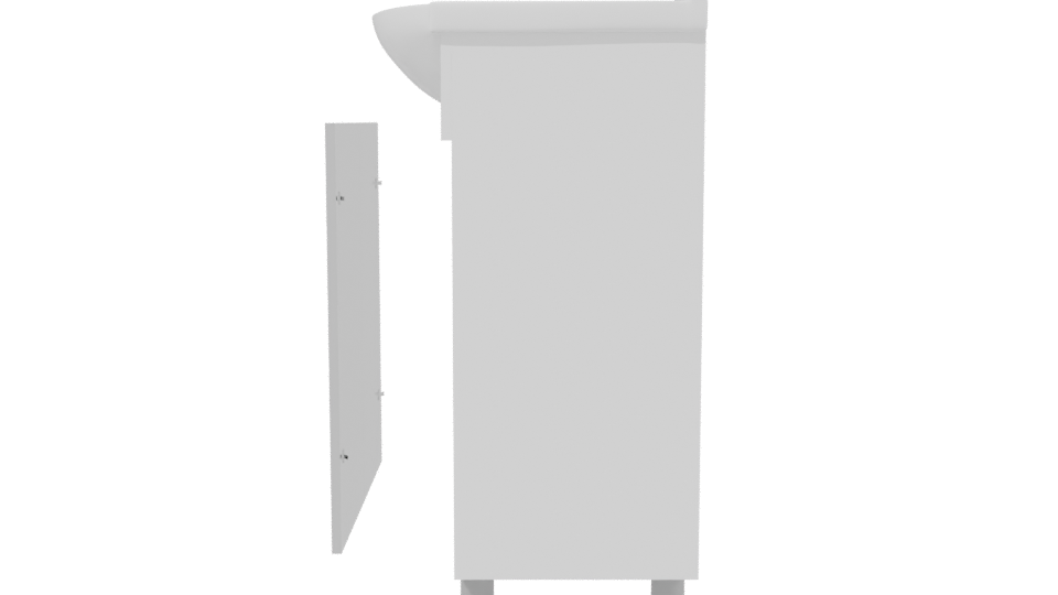 Sleek Modern Bathroom Vanity 3D Model - Professional 3D Model Render 2