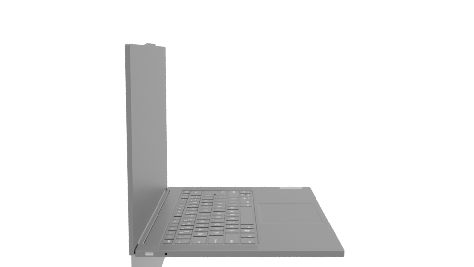 Sleek Laptop 3D Model - Professional 3D Model Render 8