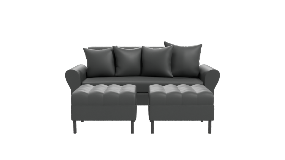 Contemporary Leather Sofa Set 3D - Professional 3D Model Render 11