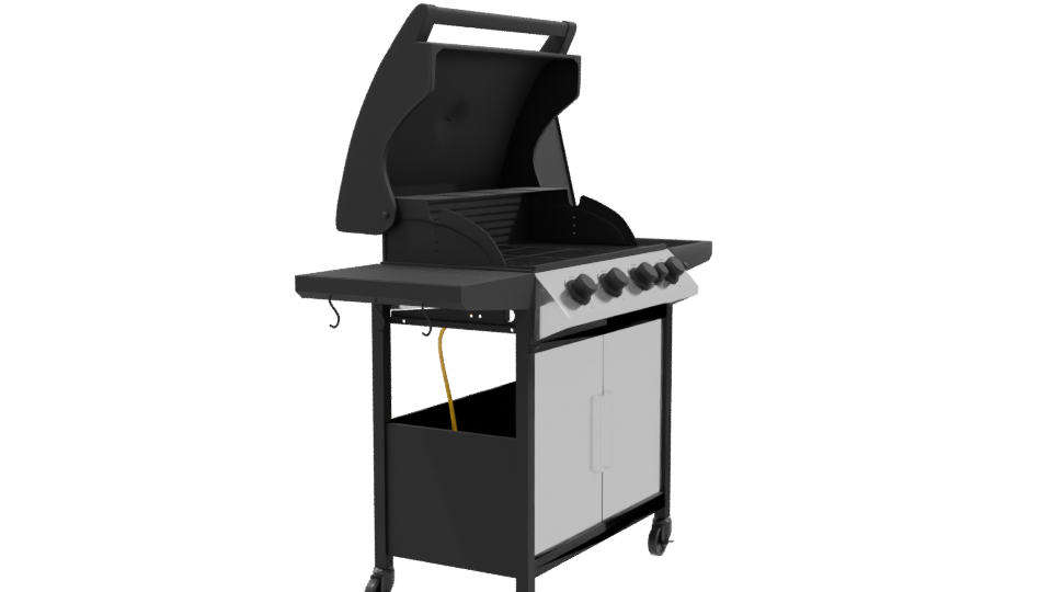 Stylish Outdoor Gas Grill 3D - Professional 3D Model Render 9
