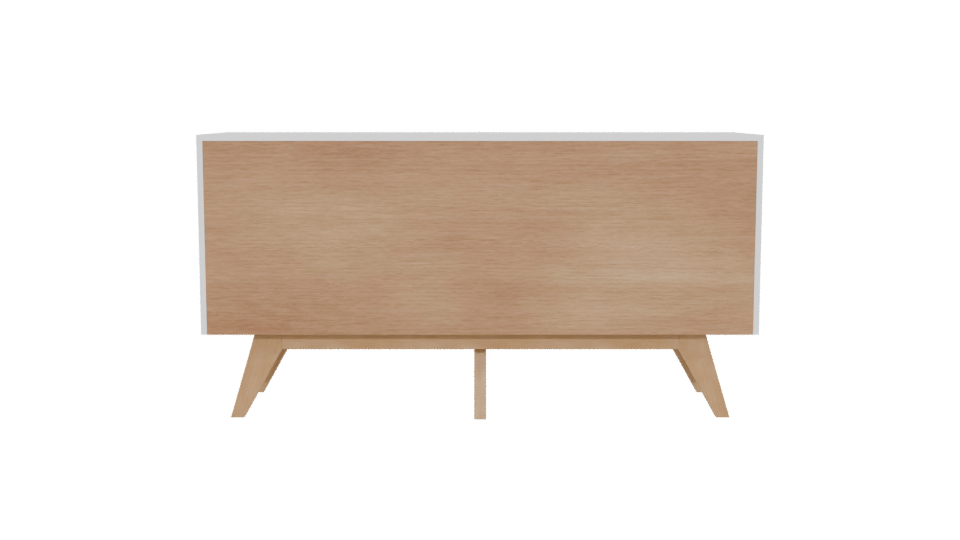 Contemporary White Wooden Cabinet 3D - Professional 3D Model Render 5