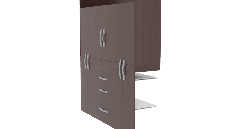 Modern Wooden Storage Cabinet 3D - Professional 3D Model Render 13