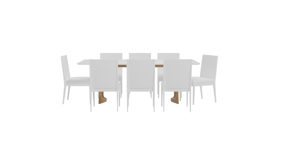 Modern Dining Table Set 3D - Professional 3D Model Render 11