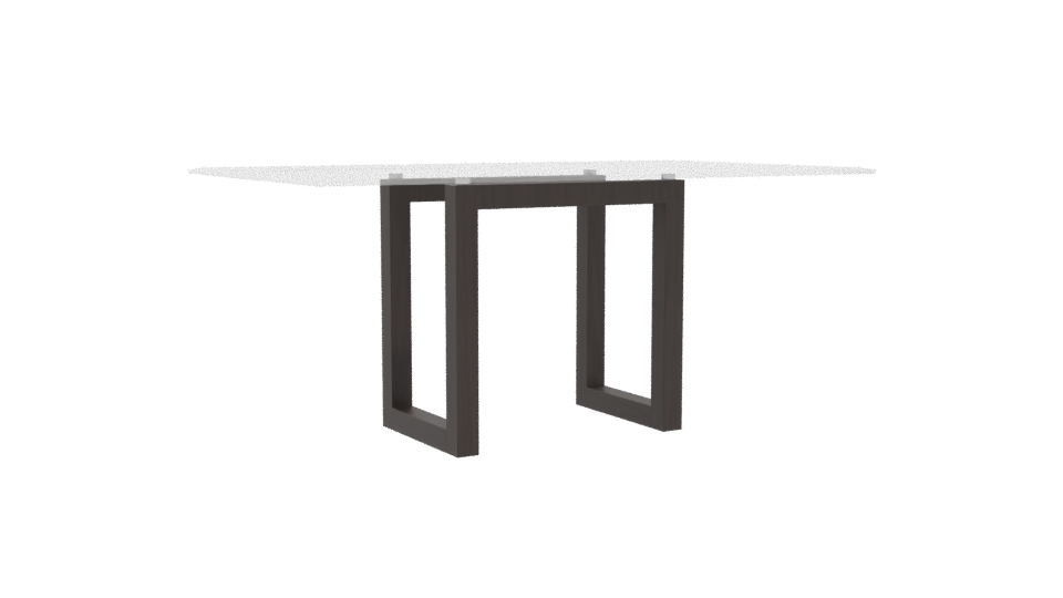 Glass Top Modern Dining Table - Professional 3D Model Render 10