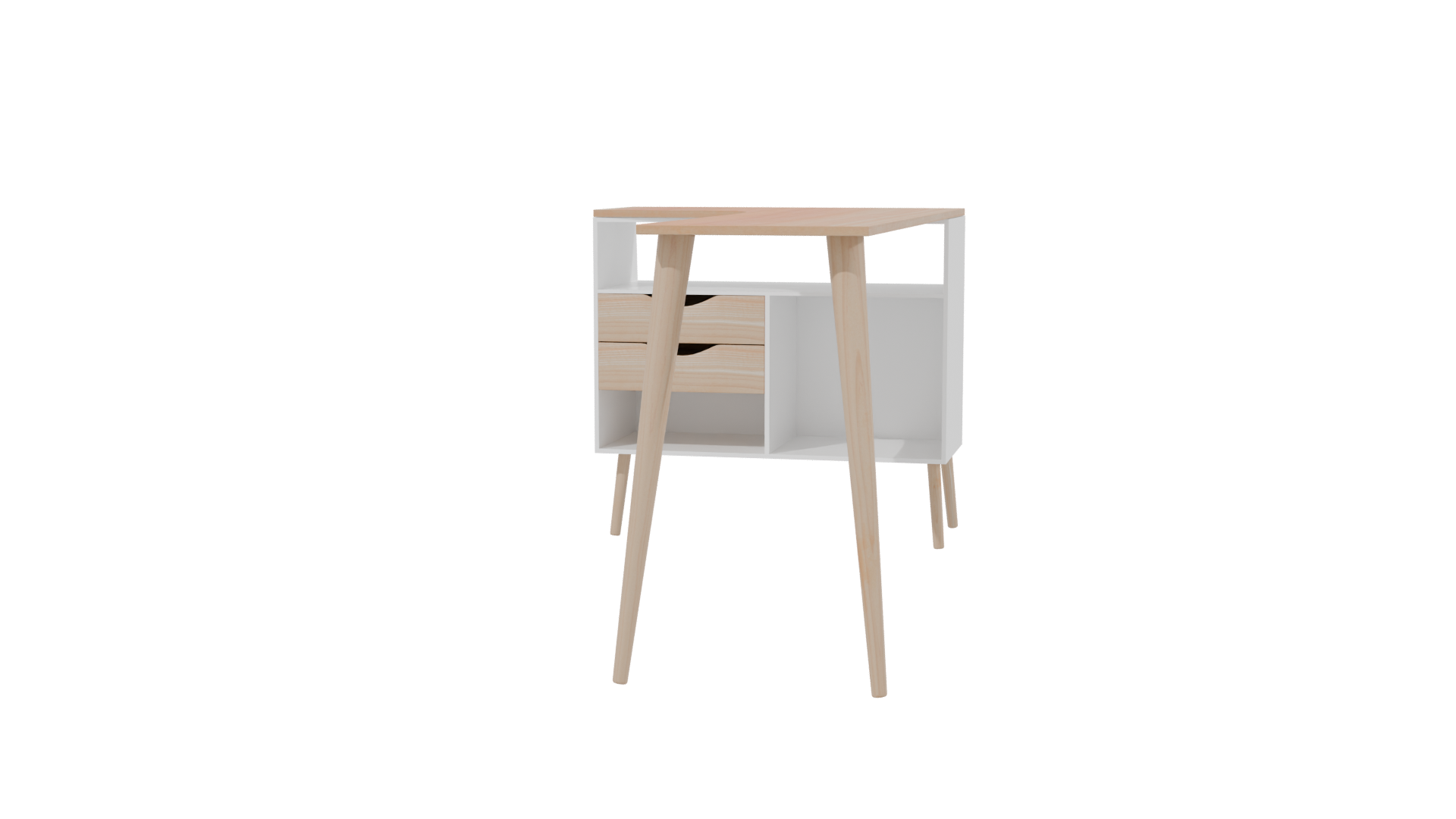 Stylish Modern Corner Desk 3D - Professional 3D Model Render 2