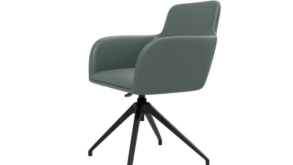 Stylish Modern Swivel Armchair 3D Model - Professional 3D Model Render 13