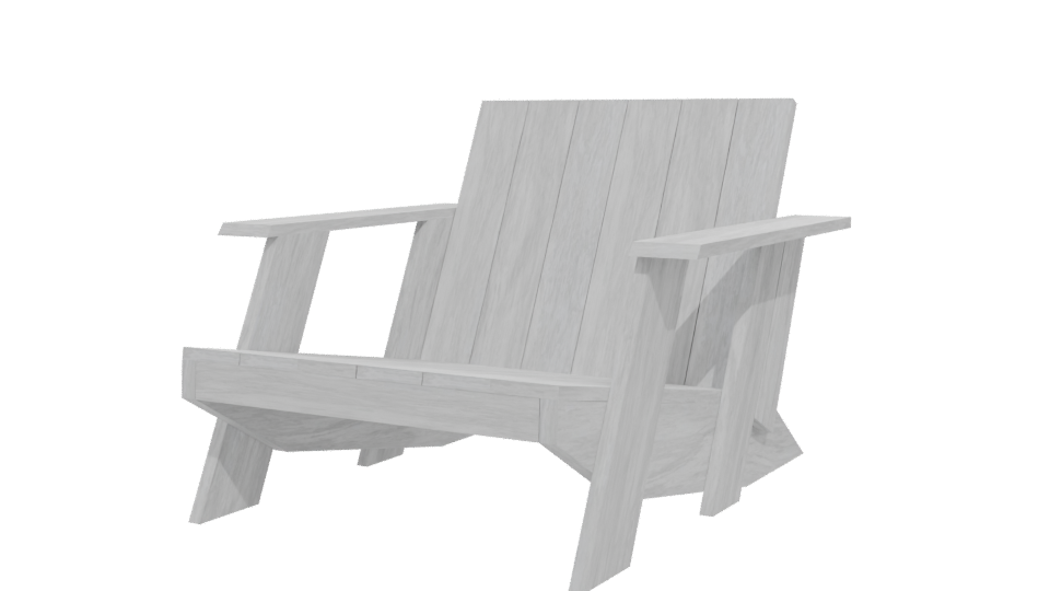 Minimalist Wooden Lounge Chair 3D - Professional 3D Model Render 12