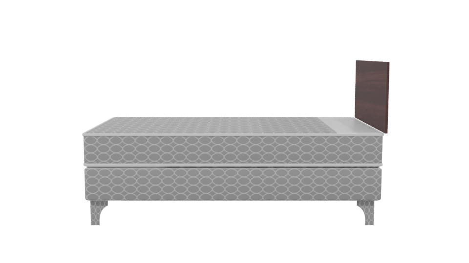 Stylish Single Bed 3D Model - Professional 3D Model Render 2