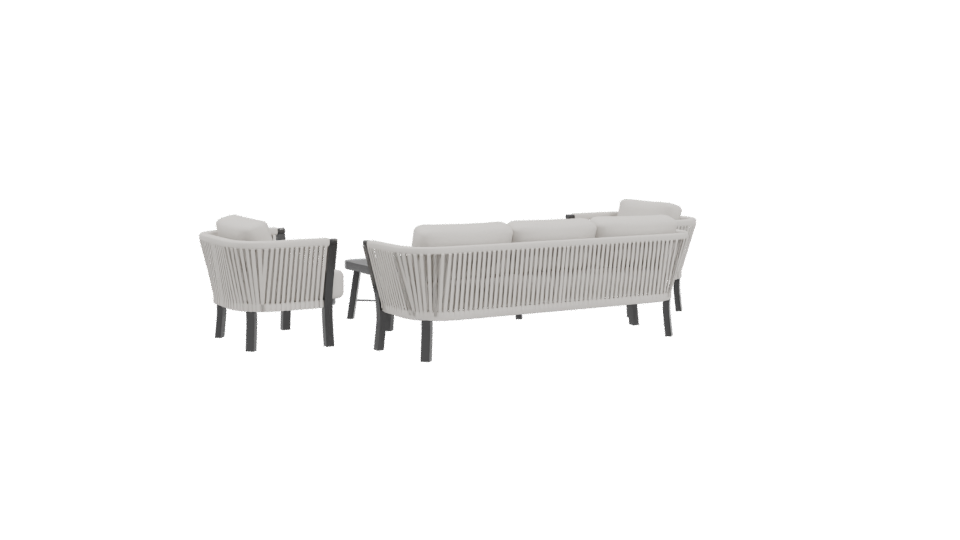 Stylish Outdoor Sofa Set 3D - Professional 3D Model Render 4