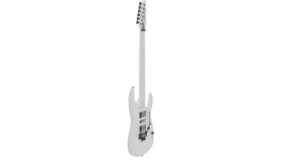 Stylized Electric Guitar Model - Professional 3D Model Render 9