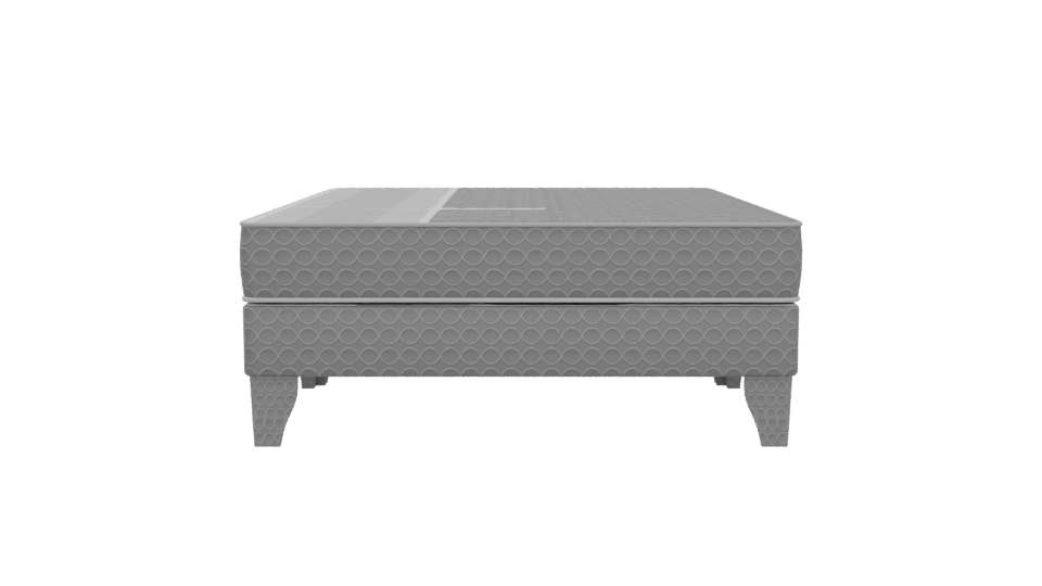 Stylish Modern Mattress with Wooden Legs 3D Model - Professional 3D Model Render 5