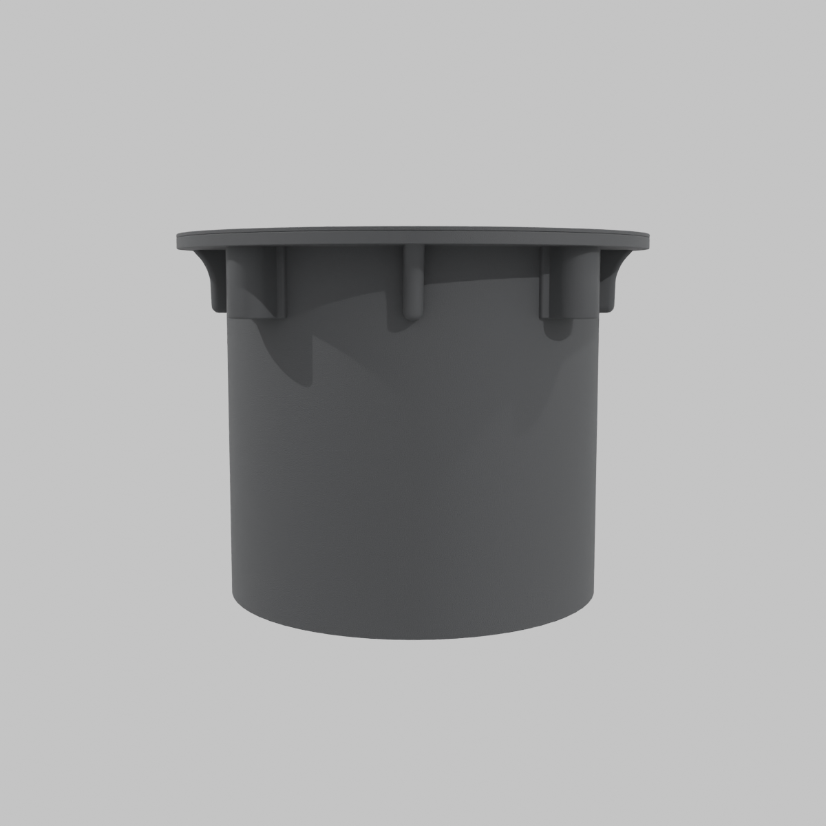 Foco led exterior piso 7W circular gris