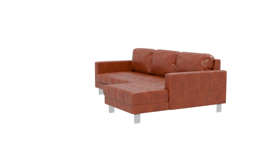 Stylish Leather Sectional Sofa 3D - Professional 3D Model Render 13