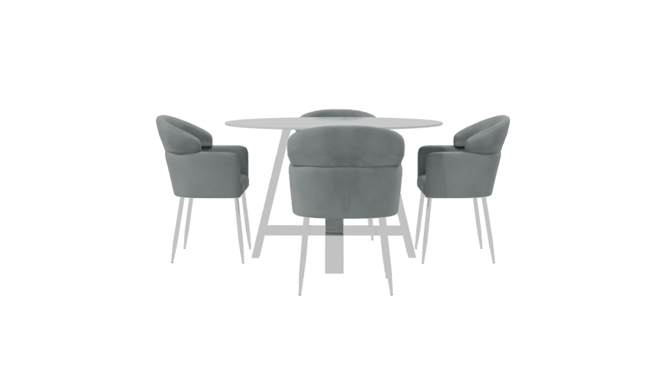 Stylish Dining Table Set 3D - Professional 3D Model Render 8