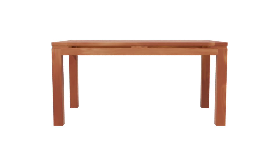 Stylish Wooden Dining Table 3D Model - Professional 3D Model Render 2