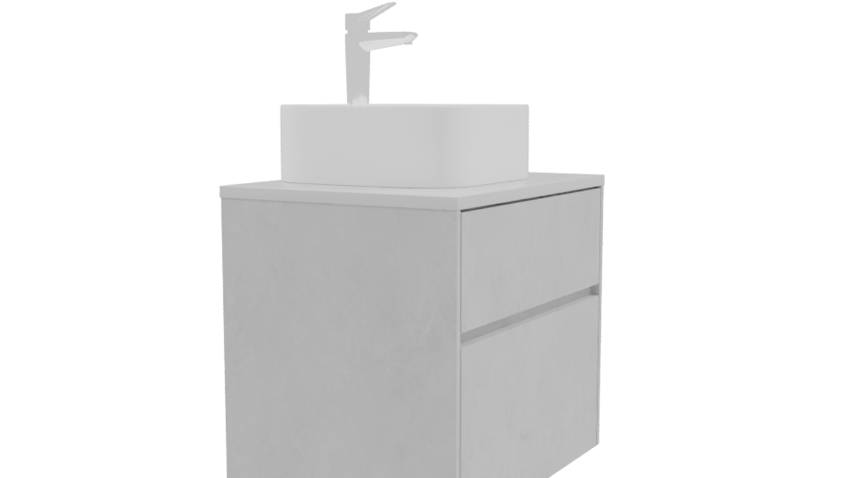 Minimalist Bathroom Vanity with Vessel Sink 3D Model - Professional 3D Model Render 9