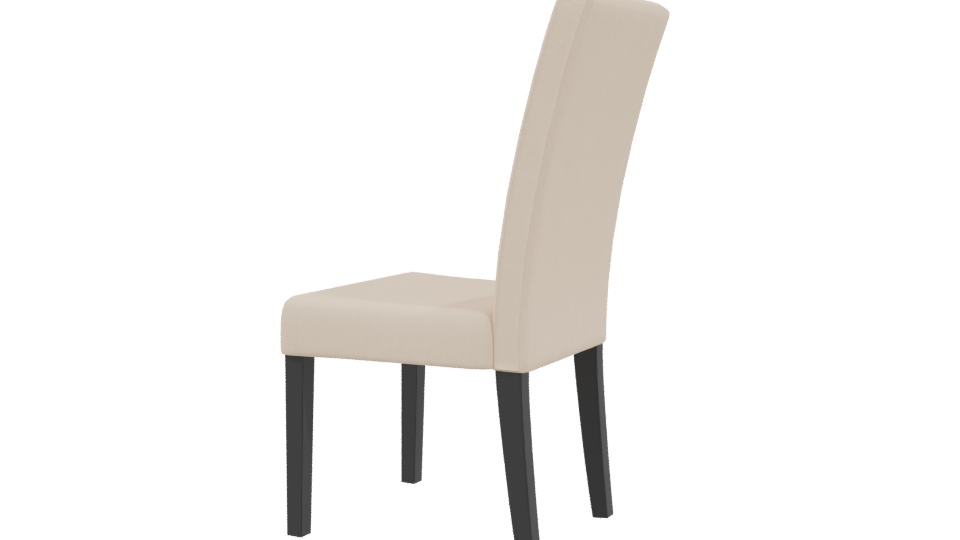 Minimalist Fabric Dining Chair Model - Professional 3D Model Render 3