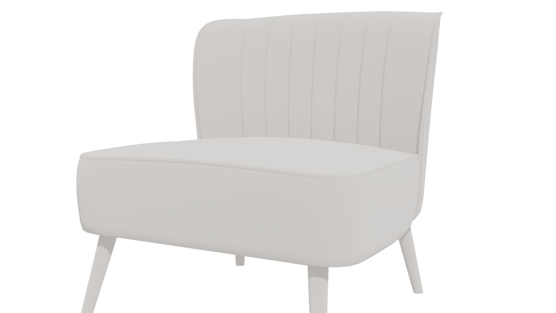 Stylish Fabric Accent Chair 3D - Professional 3D Model Render 4