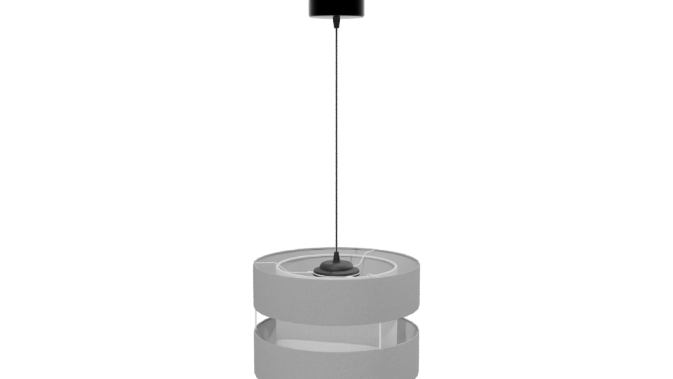 Gray Hanging Fabric Lamp 3D - Professional 3D Model Render 13