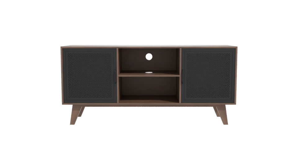 Stylish Wooden Entertainment Center 3D - Professional 3D Model Render 11