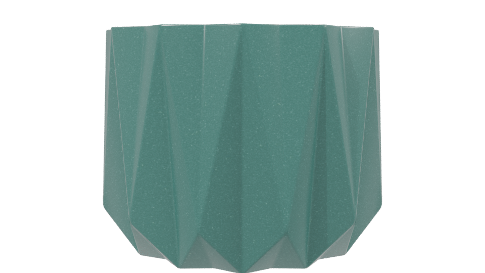 Stylized Geometric Plant Pot 3D - Professional 3D Model Render 2