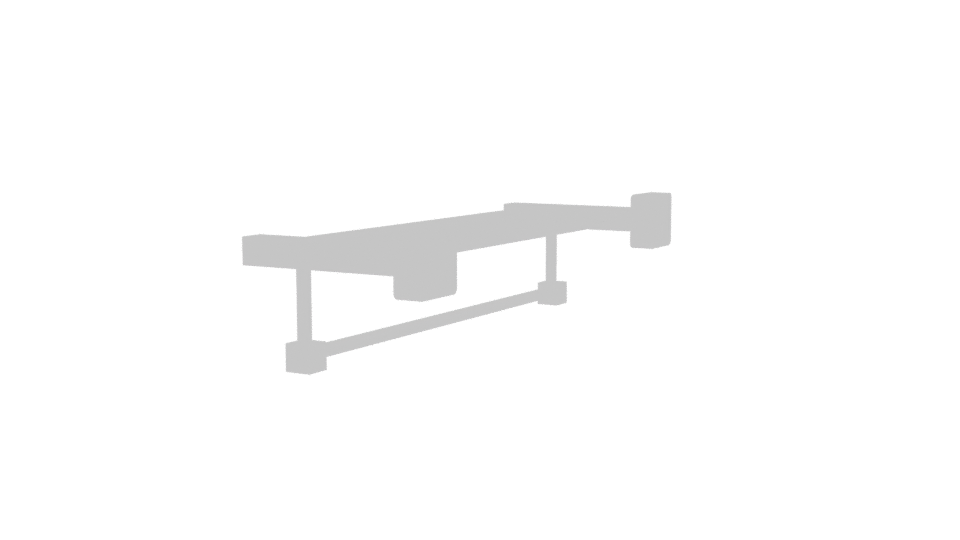 Stylish Wall-Mounted Rack 3D - Professional 3D Model Render 3