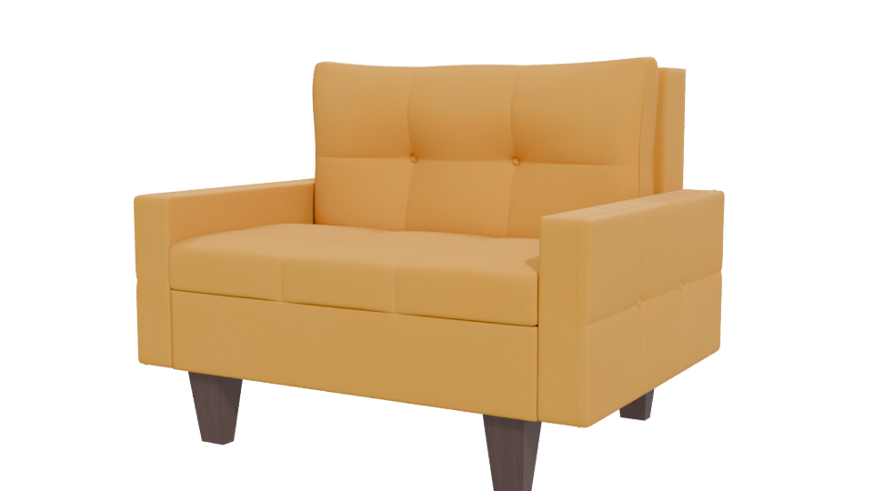 Stylish Yellow Sofa 3D Model - Professional 3D Model Render 12