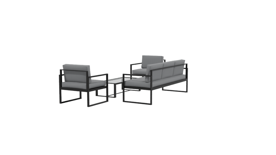 Contemporary Outdoor Furniture Set - Professional 3D Model Render 3