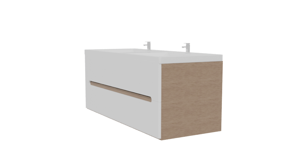 Stylish Double Sink Bathroom Model - Professional 3D Model Render 13