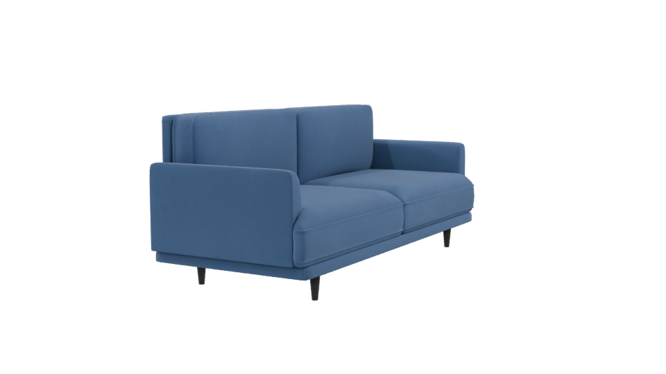 Modern Blue Sofa 3D Model - Professional 3D Model Render 9