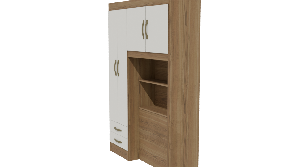 Stylish Wooden Storage Cabinet 3D - Professional 3D Model Render 13