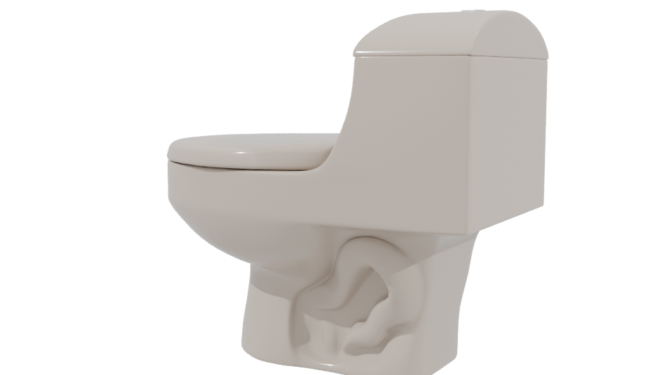 WC One Piece Montecarlo 6 Liters 3D - Professional 3D Model Render 3