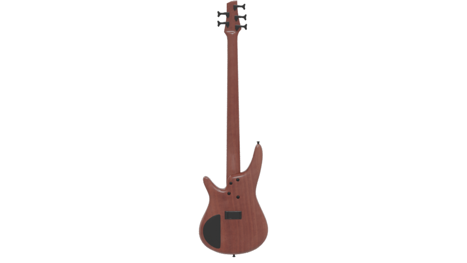 Stylish 5-String Electric Bass - Professional 3D Model Render 5