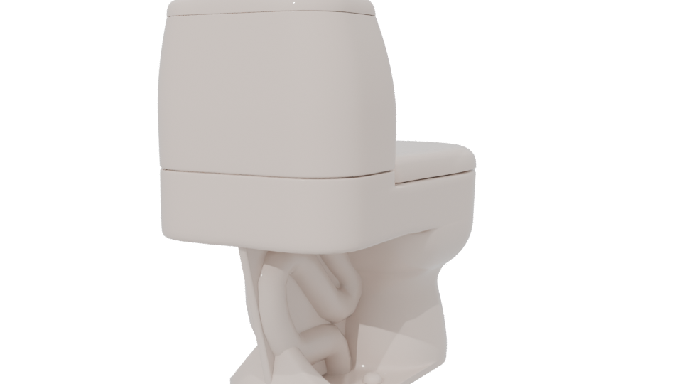 Stylish Bathroom Toilet Model 3D - Professional 3D Model Render 6
