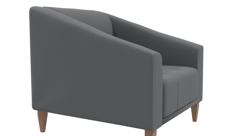 Contemporary Fabric Armchair 3D - Professional 3D Model Render 9