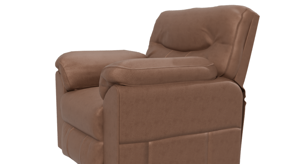 Stylish Brown Fabric Armchair 3D Model - Professional 3D Model Render 13