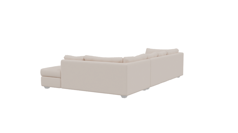 Elegant Sectional Sofa Model - Professional 3D Model Render 3