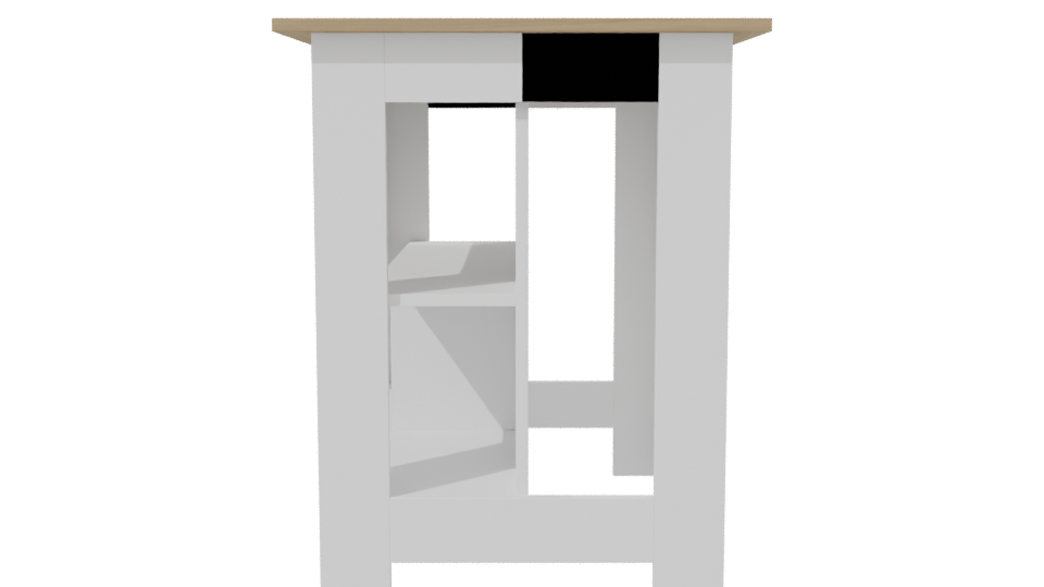 Minimalist Wooden Table Model - Professional 3D Model Render 2