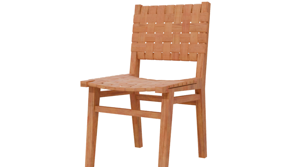 Stylish Wooden Dining Chair 3D - Professional 3D Model Render 6