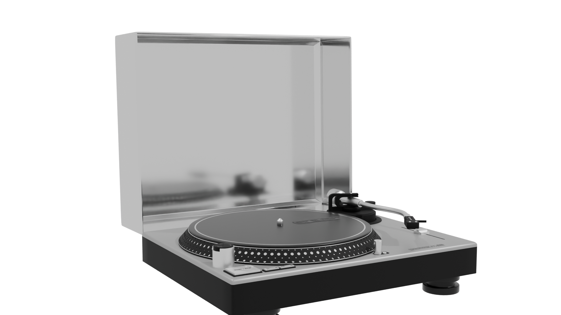 Realistic Vintage Turntable 3D Model - Professional 3D Model Render 10