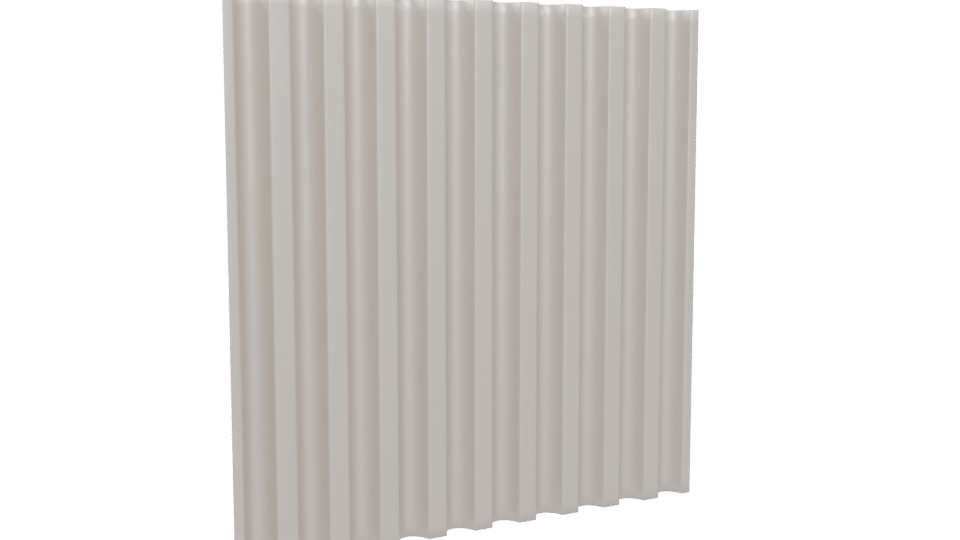 Stylized Corrugated Wall Panel 3D - Professional 3D Model Render 4