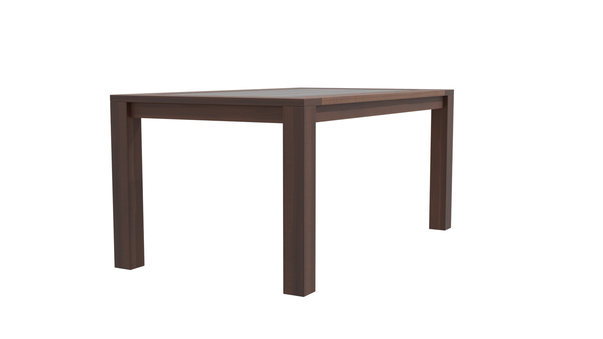 Elegant Glass-Top Wooden Table - Professional 3D Model Render 9