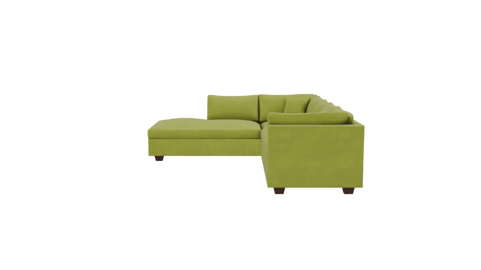 Stylish Green Sectional Sofa 3D - Professional 3D Model Render 2