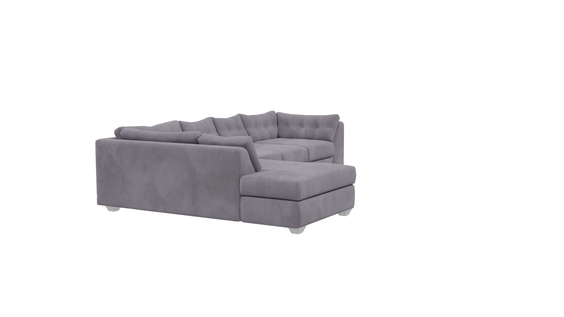 Levante Gray Sectional Sofa 3D - Professional 3D Model Render 9