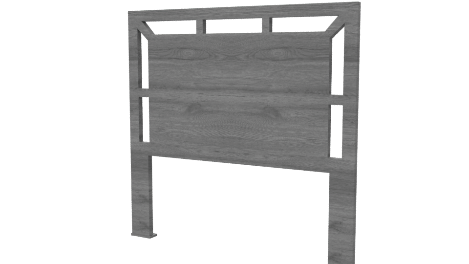Elegant Upholstered Headboard Model - Professional 3D Model Render 6