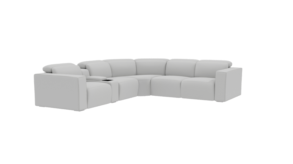 Stylish Modern Curved Sofa 3D Model - Professional 3D Model Render 9